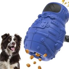 Spaceman Natural Rubber 3 in 1 Dog Tough Chew Toy Dark Blue