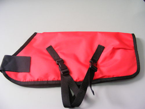 Ripstop Nylon Dog Coat Waterproof Red 55cm