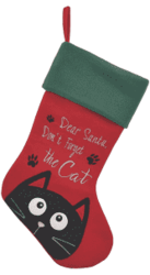 Cat Christmas Stocking 45cm