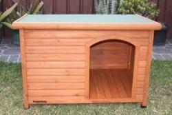 Dog Kennel Wooden Flat Roof small