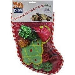 Kitty Play Christmas Cat Toy Stocking 10pack